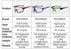 ROCKBROS Photochromic Cycling Glasses