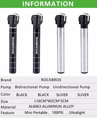 ROCKBROS Mini Portable Bicycle Pump 100 PSI