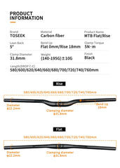 TOSEEK Mtb Carbon Handlebar