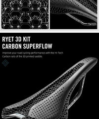 RYET Carbon 3D Printed Bicycle Saddle 175g