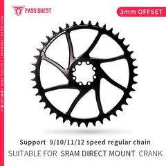 PASS QUEST Chainring 3mm Offest 8-Bolt