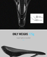 RYET Carbon 3D Printed Bicycle Saddle 175g