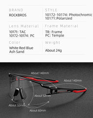 ROCKBROS Cycling Glasses Photochromic